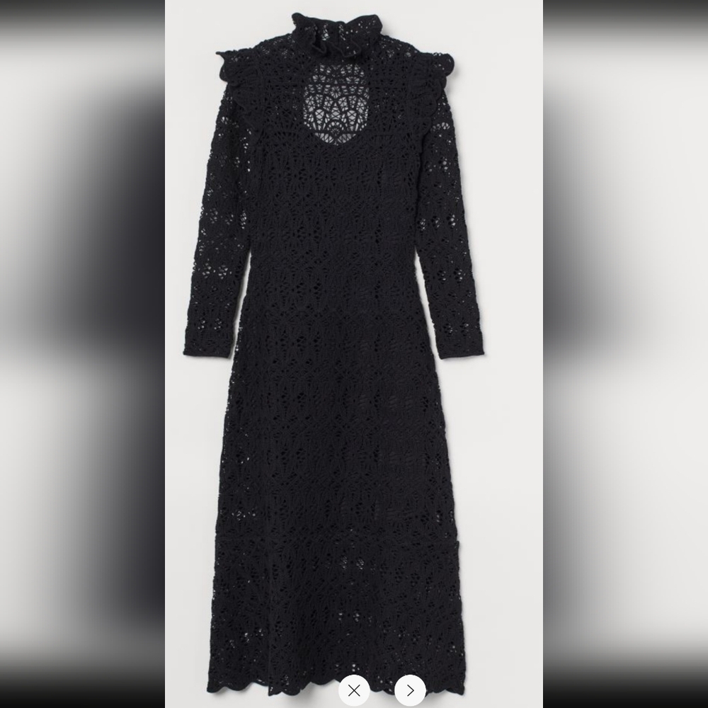 New without tag: H&M Edition Flounce-trimmed Midi Dress